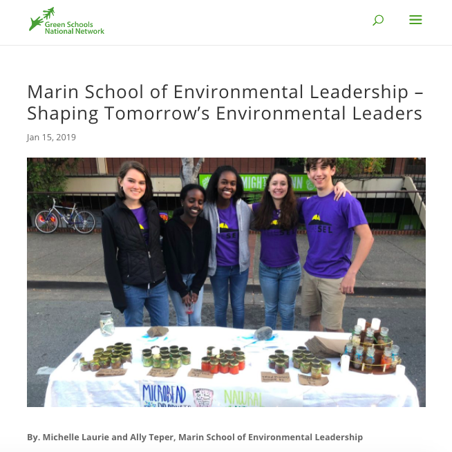 Marin School of Environmental Leadership - Shaping Tomorrow's Environmental Leaders